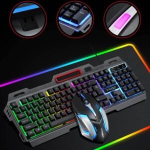 مجموعة كيبورد و ماوس الألعاب بإضاءة خلفية RGB