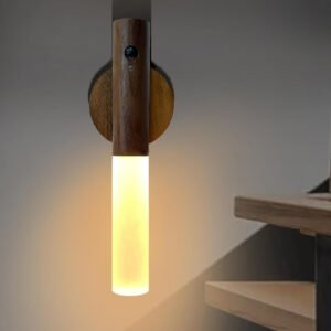 • مصباح خشب مغناطيسي